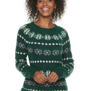 NWT Sonoma Supersoft Fairisle Sweater Pullover